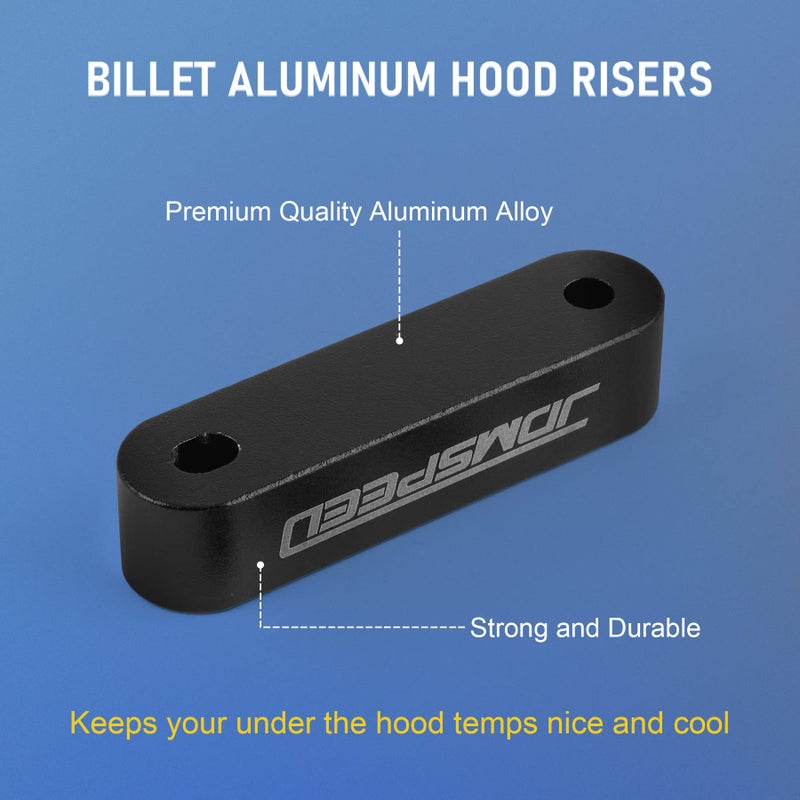 JDMSPEED فاصل غطاء محرك أسود مؤكسد 3/4" بديل لهوندا سيفيك CRX ديل سول أكورا إنتغرا - Image 3